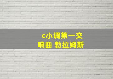 c小调第一交响曲 勃拉姆斯